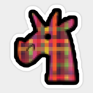 Pixelated Unicorn Sticker